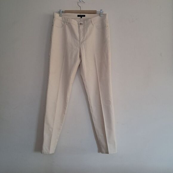 Lafayette 148 Pants Women's 10 Straight Leg Ivory Office Career Designer Formal - Picture 1 of 12